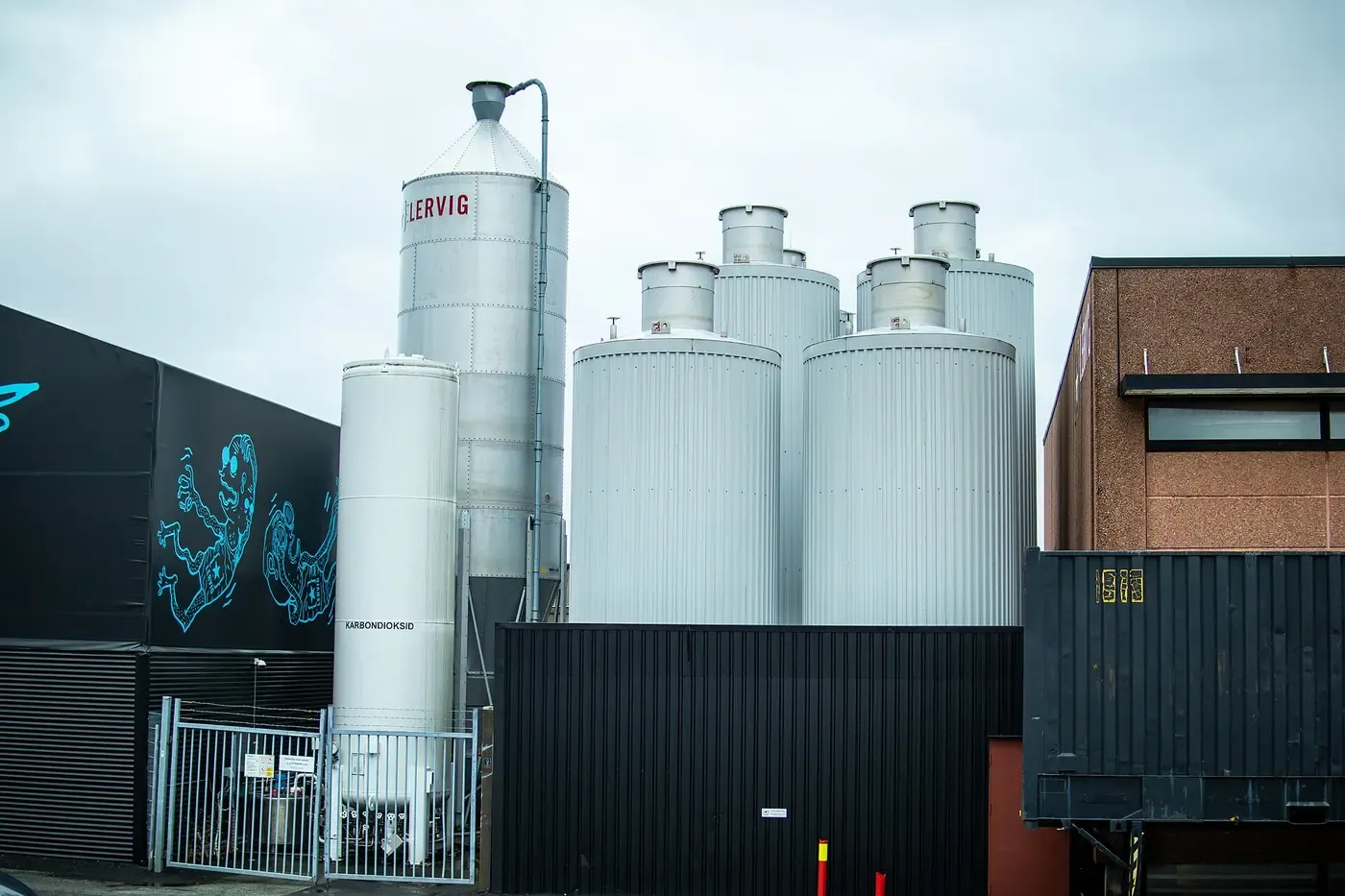 Malt silos at the Lervig brewery, Stavanger