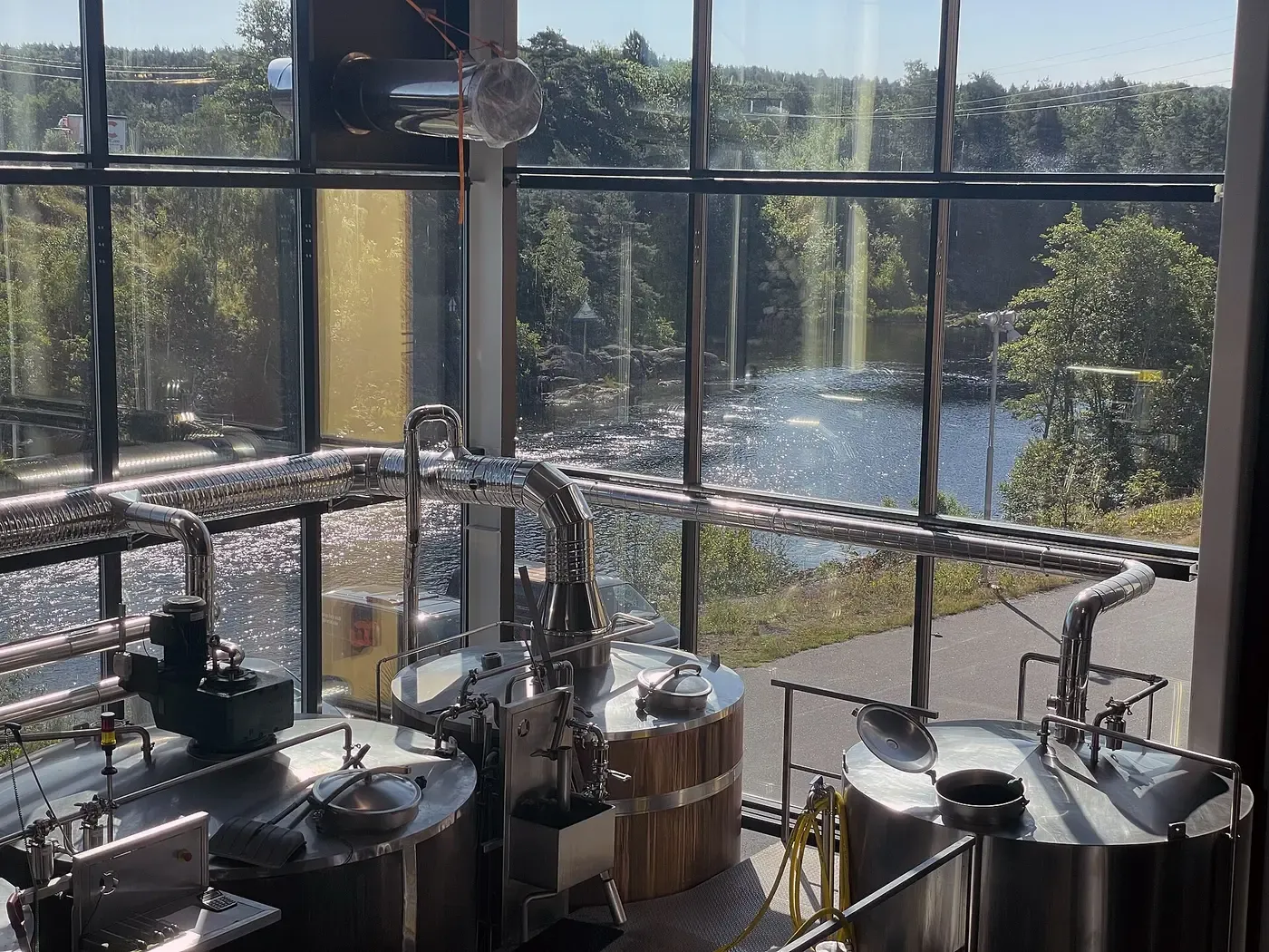 Inside the Nøgne Ø brewery building, Grimstad